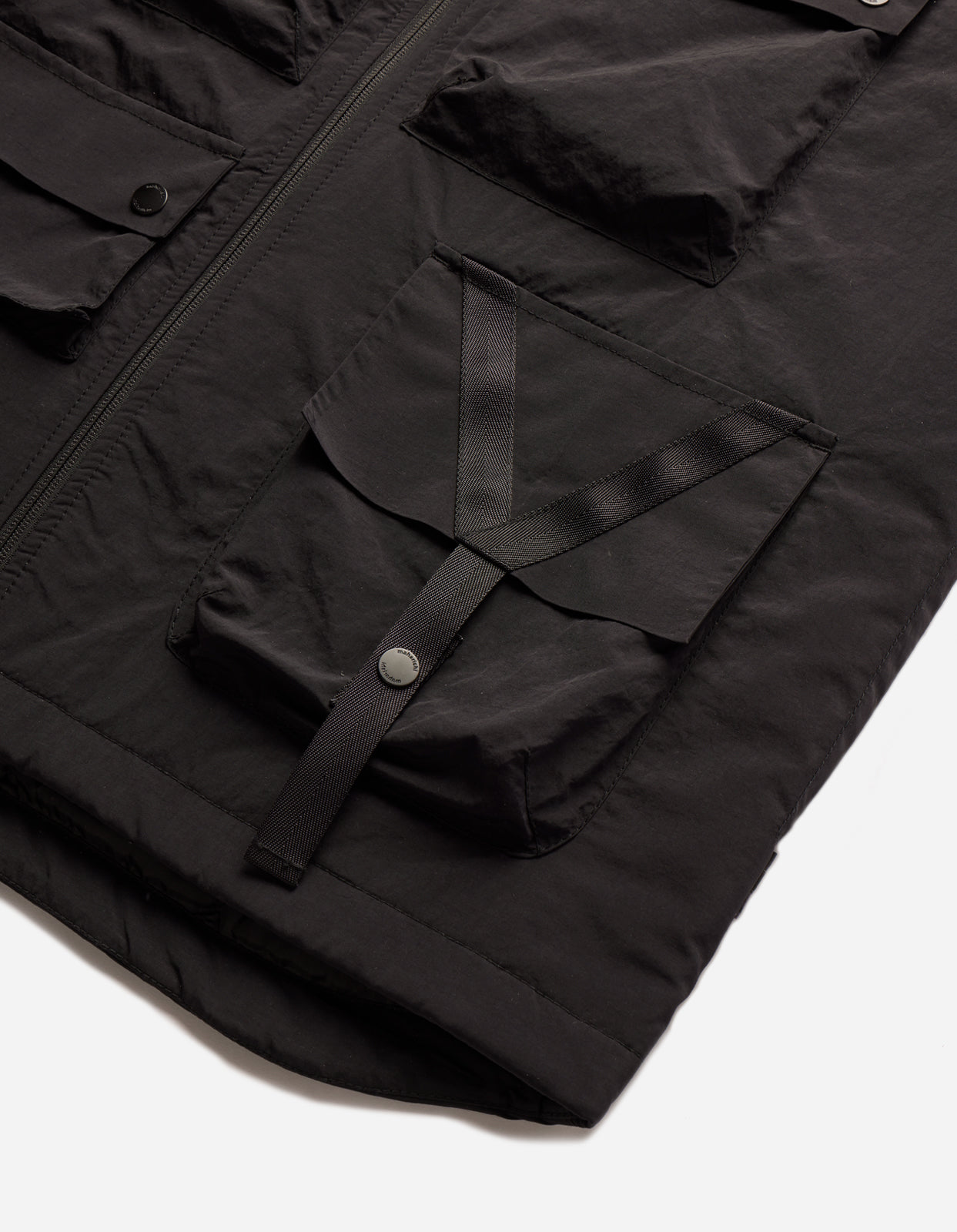 5038 Veg Dyed Tech Cargo Vest Black