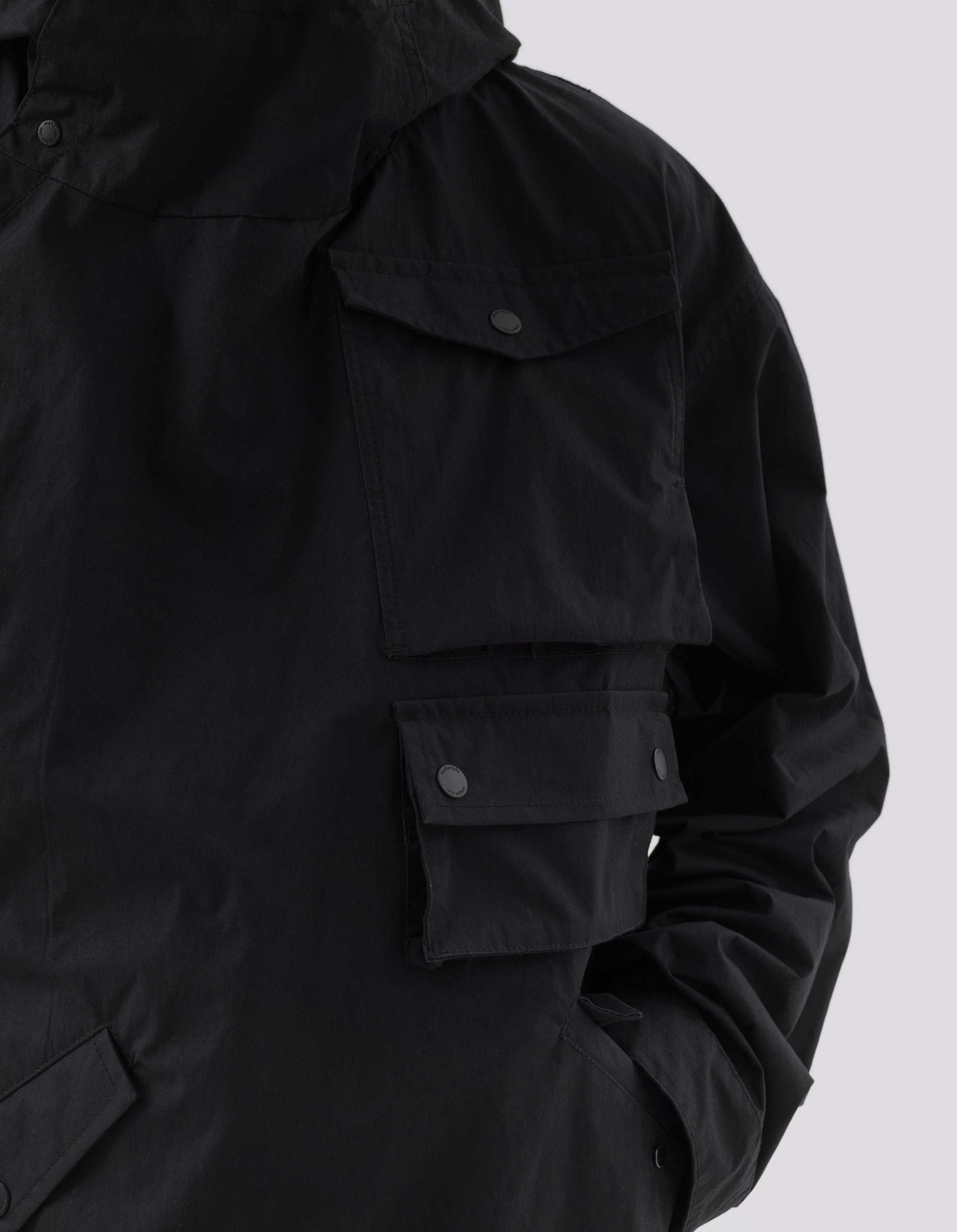 5033 Oversized Monk Snoparka Black