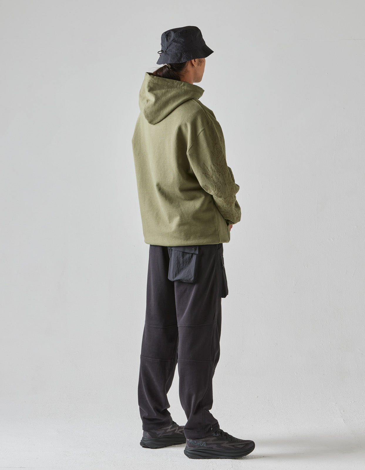 5075 Dragon Bamboo Hooded Sweat Olive OG-107F