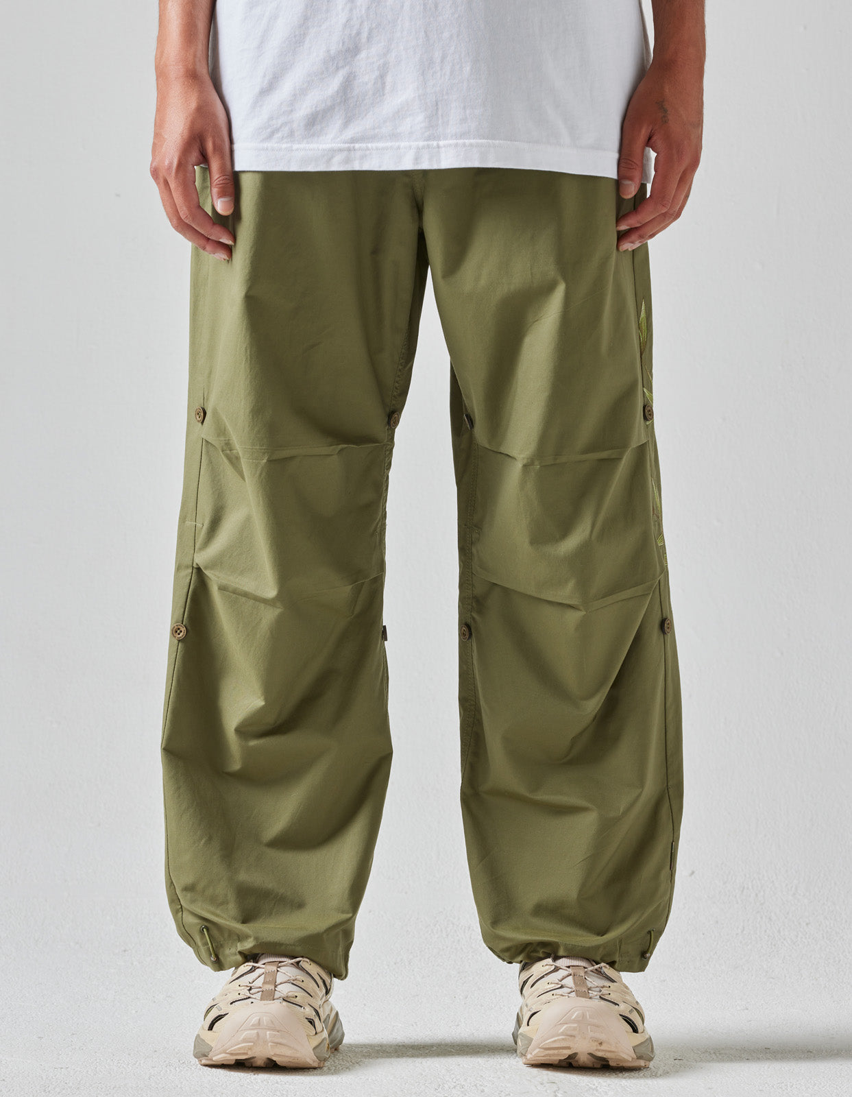 5076 Dragon Bamboo Loose Snopants Olive OG-107F