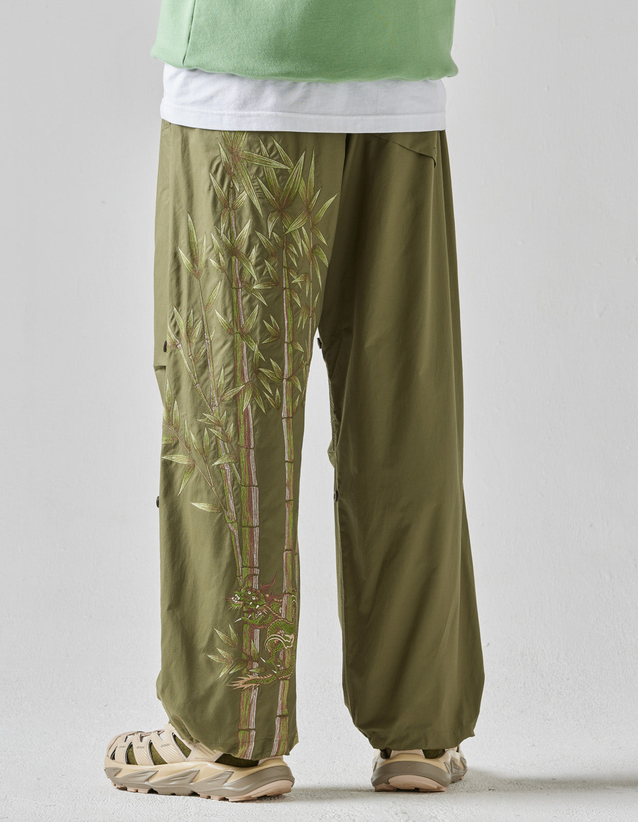 5076 Dragon Bamboo Loose Snopants Olive OG-107F