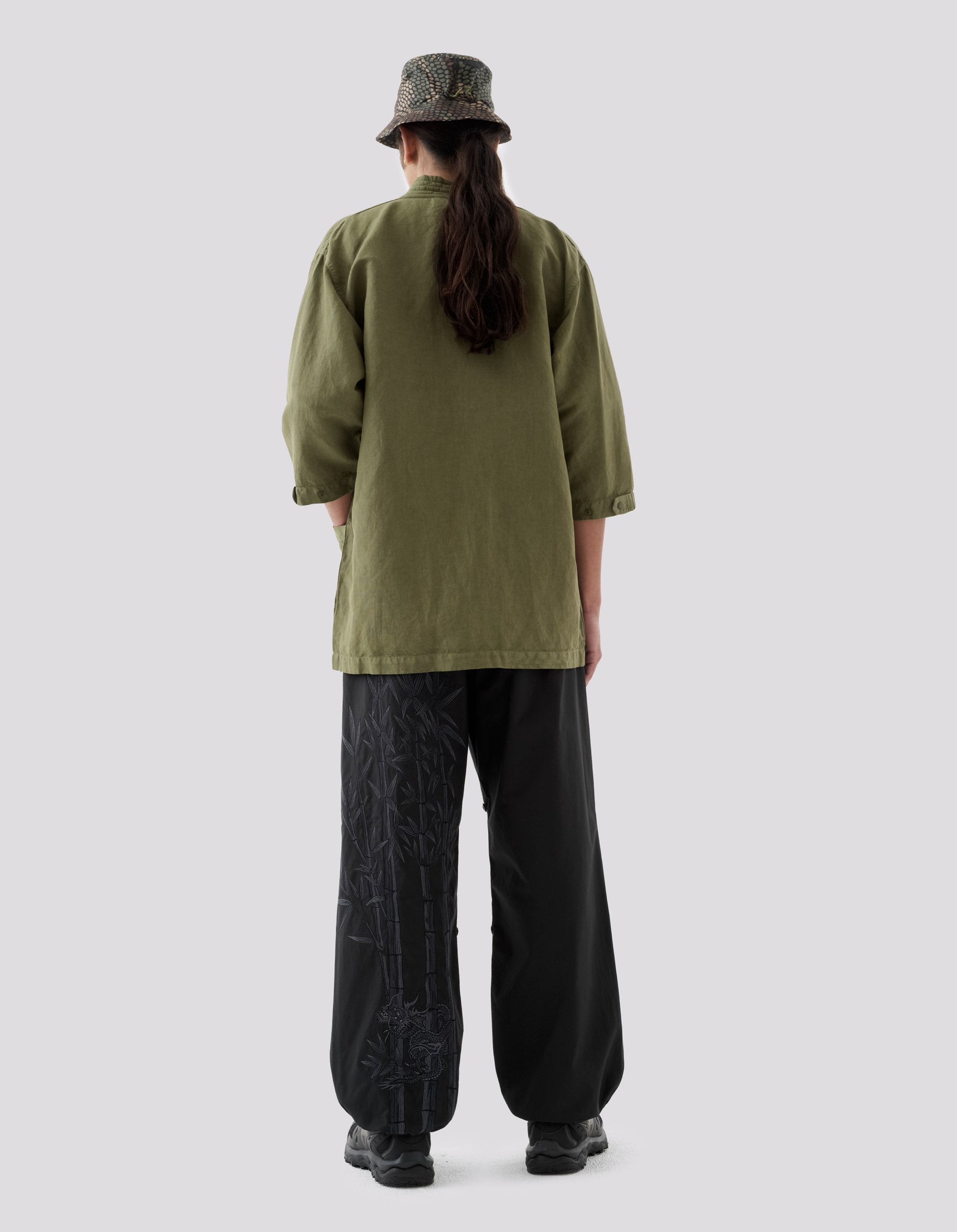 5076 Dragon Bamboo Loose Snopants Black