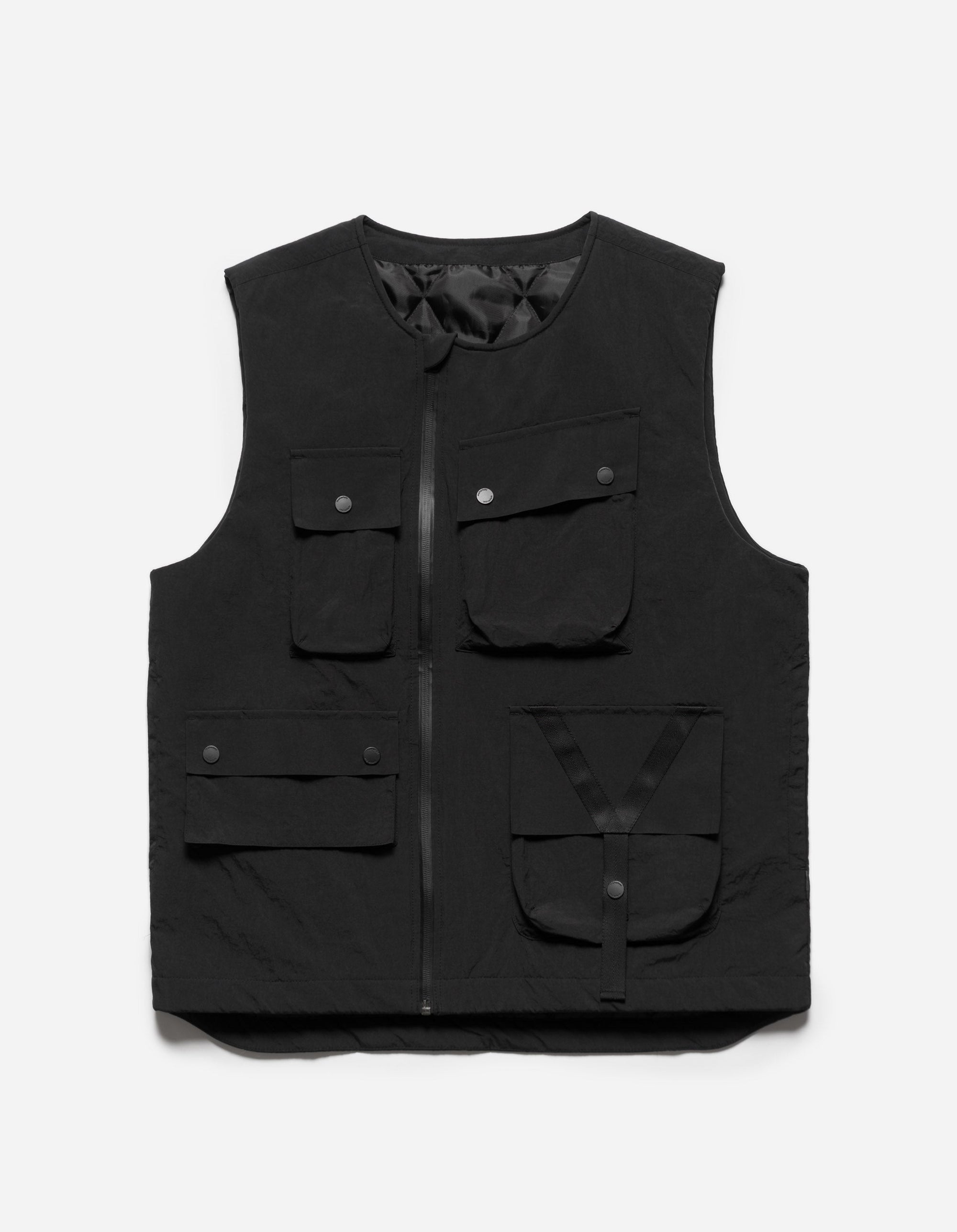 5038 Veg Dyed Tech Cargo Vest Black